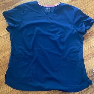 Set of two navy scrub tops